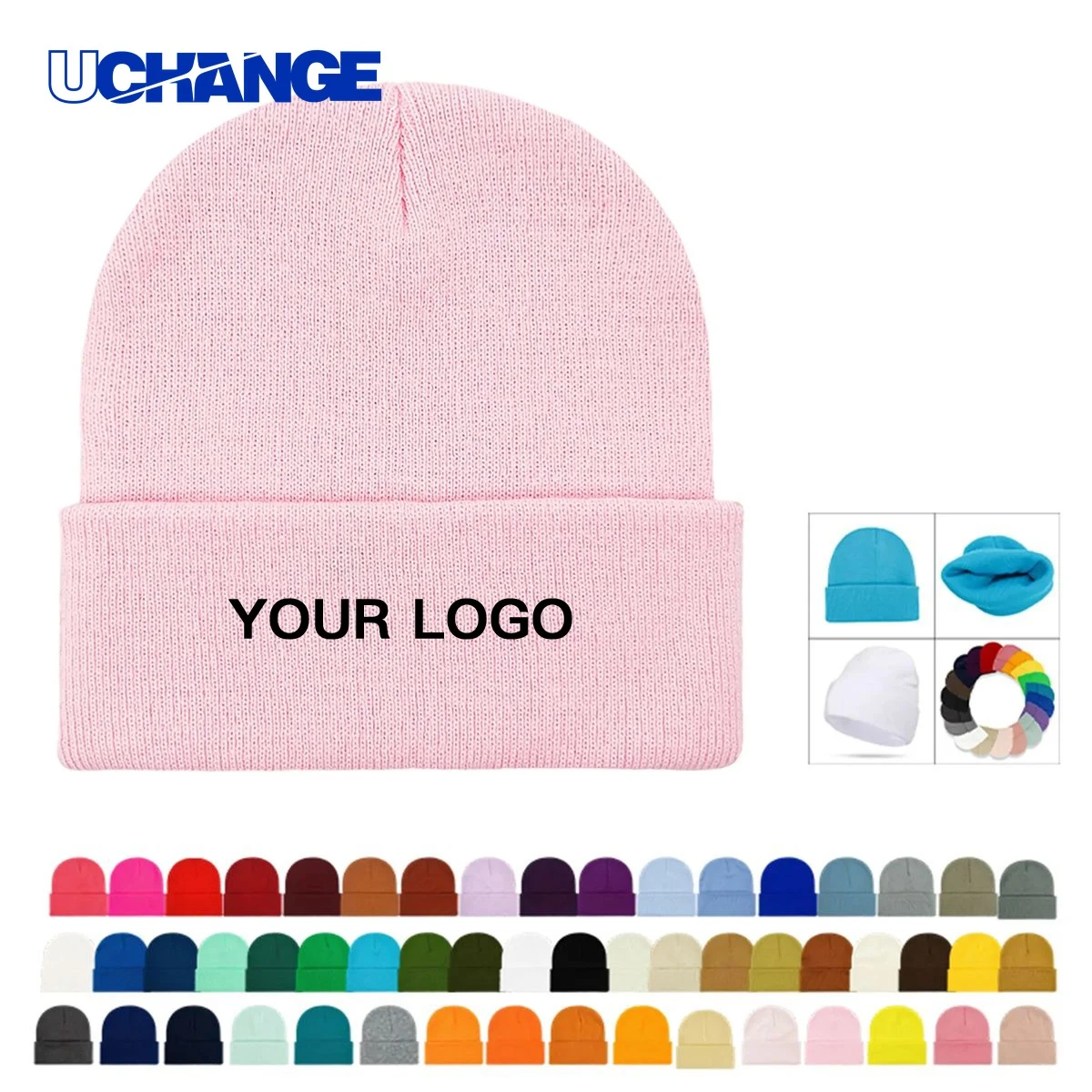 Stretchy Knit Beanie Hat Headwear for Daily Use 1