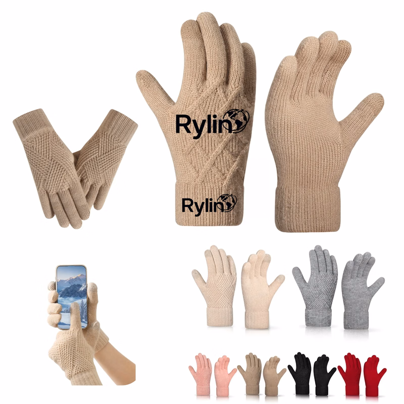 Winter Cycling Cold - Resistant Knitted Touchscreen Gloves