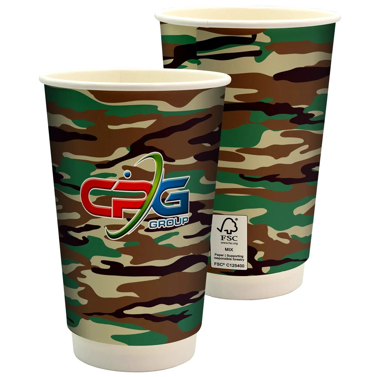 16 oz. Full Color Camo Paper Cup 1