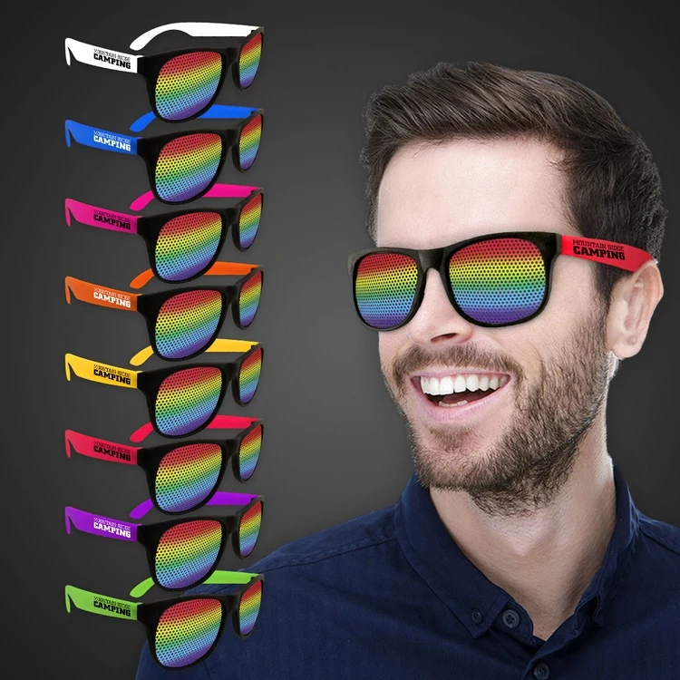 Rainbow Neon Green Billboard Sunglasses(Blank arm) 1