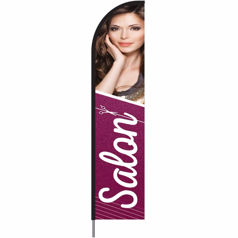 Hair Salon Feather Flag Kit 15' Feet Feather Flag Sign Outdoor Banner