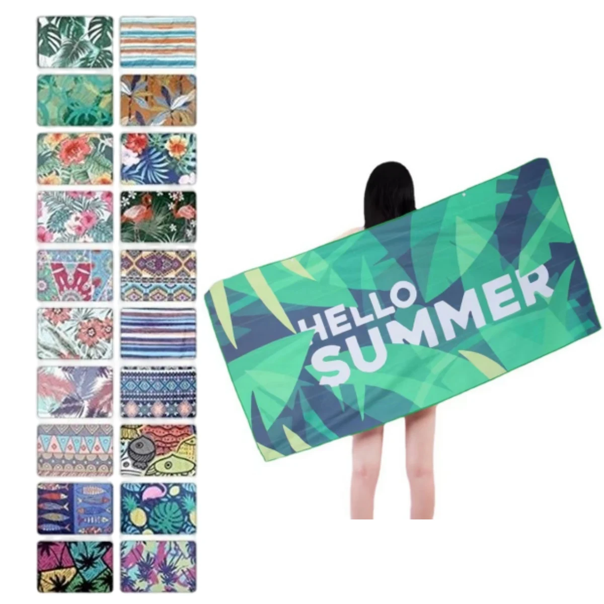 Custom Full Color Beach Towel MOQ 50PCS 1