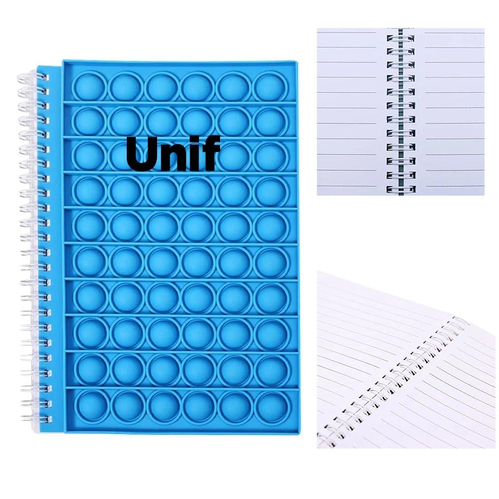 Spiral Push Pop Bubble Silicone Notebook 1