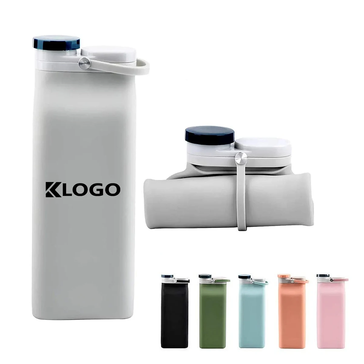 20oz Collapsible Silicone Water Bottle 1