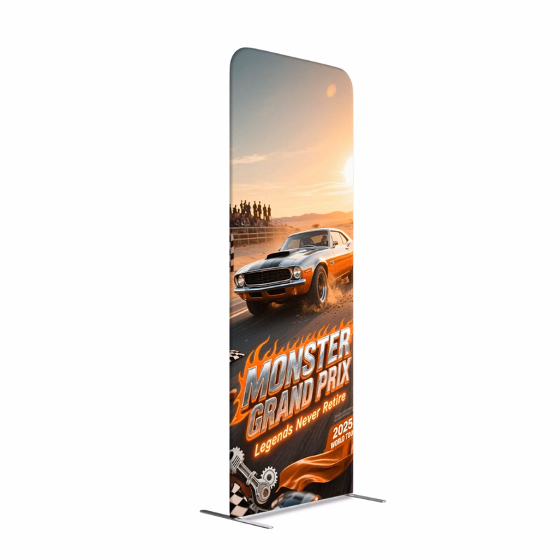 Magnetic Straight Fabric Banner Stand Replacement Graphic 3x4ft