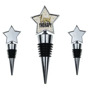 Custom Full Imprint Star Shaped Wine Cork Bottle Stopper 1