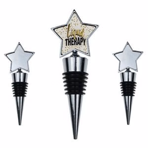 Custom Full Imprint Star Shaped Wine Cork Bottle Stopper