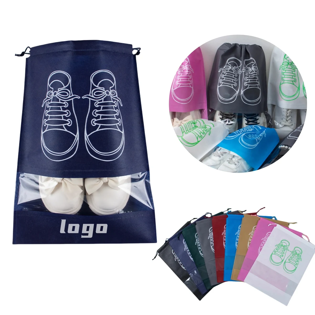 Non - woven Shoe Bag, Transparent Window, Storage Sale 1