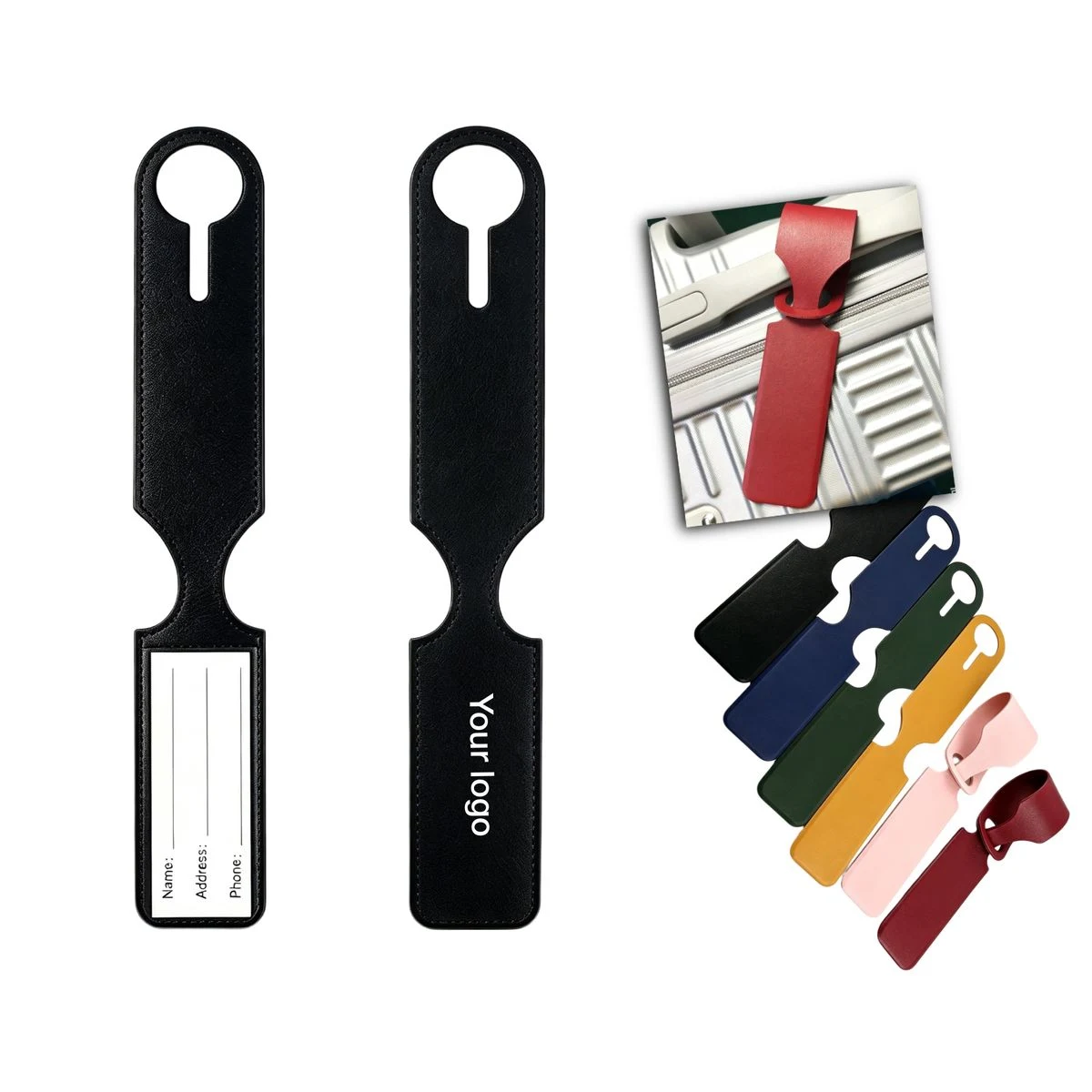 Long Hanging PU Luggage Tag 1