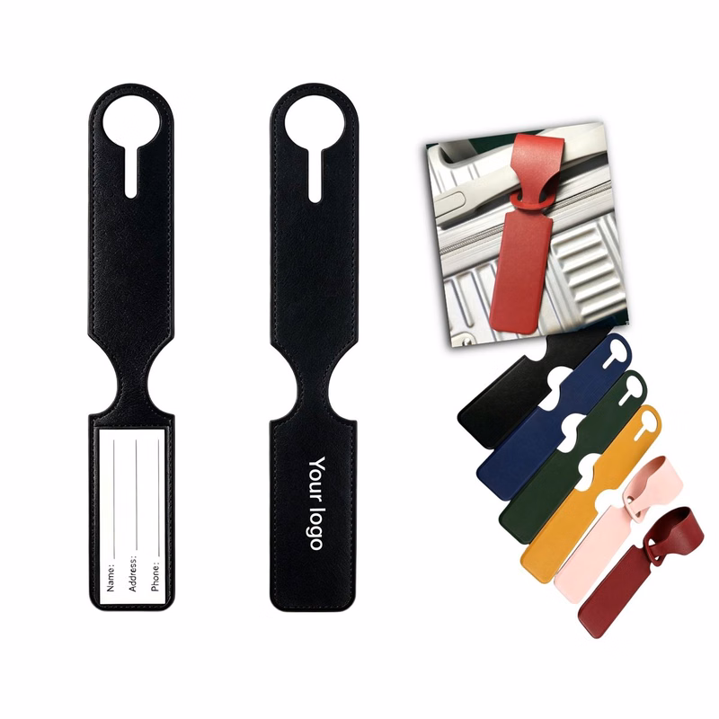Long Hanging PU Luggage Tag