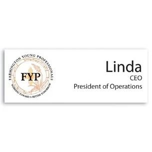 Laminated Personalized Name Badge (1.5"x4") Rectangle 1