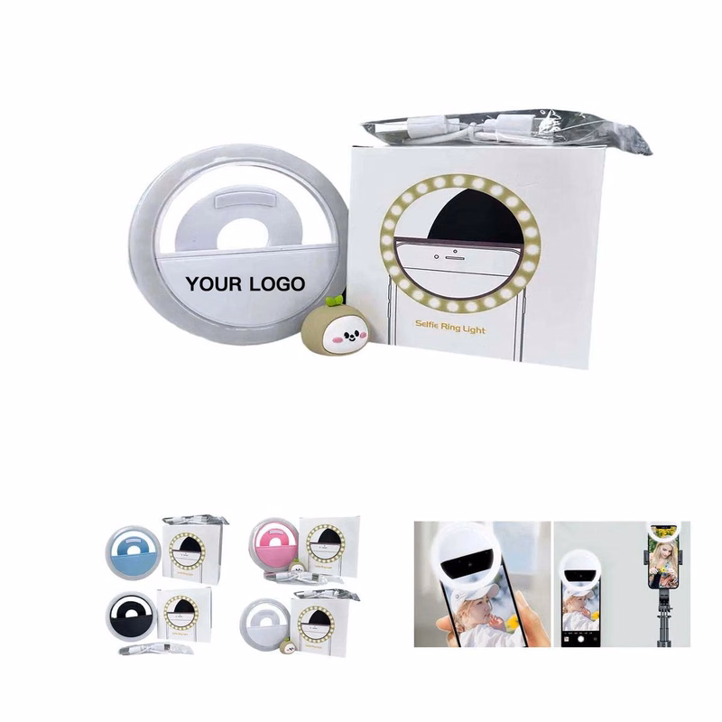 Compact LED Ring Light for Phones and Laptops