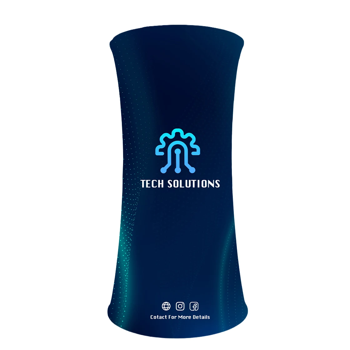 Tension Fabric Pillar Display for Trade Show (5 Ft x 10 Ft) - Graphic + Hardware 1