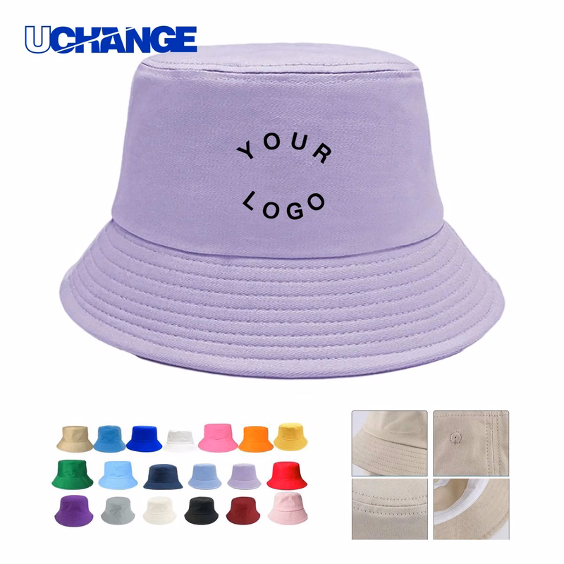 Cotton Bucket Hat Headwear Brim Summer 22 Inch for Outdoor Use