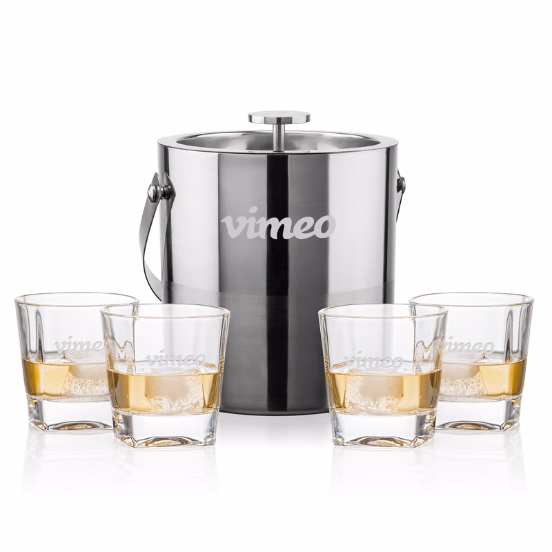 Catania Ice Bucket & Kansas On-the-Rocks Set