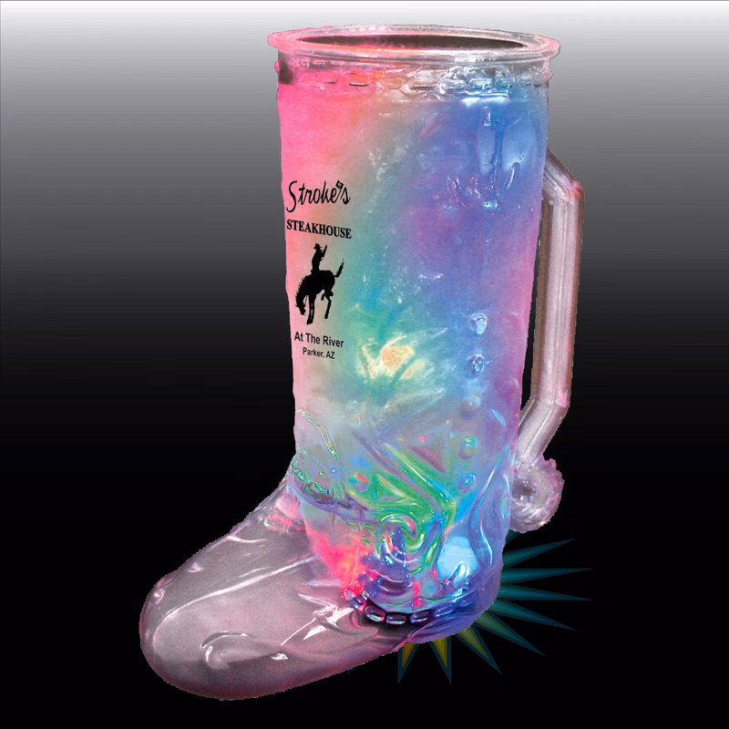 20oz 3-Light Western Themed Plastic Cowboy Boot Mug with Handle