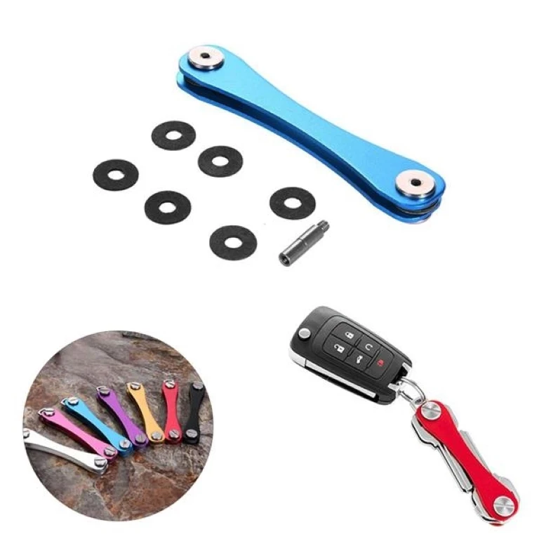 Dual Side Aluminum Key Holder Folder Clip 1