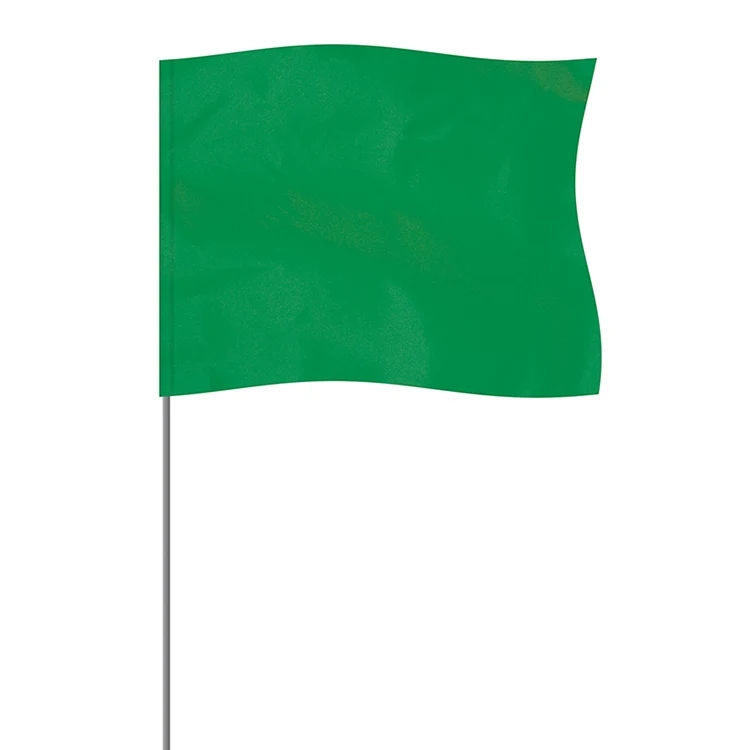 Green 4" x 5" Marker Flag on a 36" Wire 1