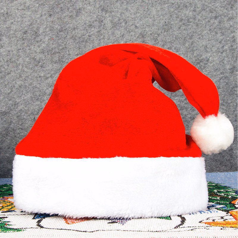 Adult Plush Santa Hat 50MOQ