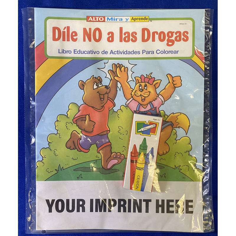 COLORING SET - Say No to Drugs (Spanish) Coloring Book Fun Pack