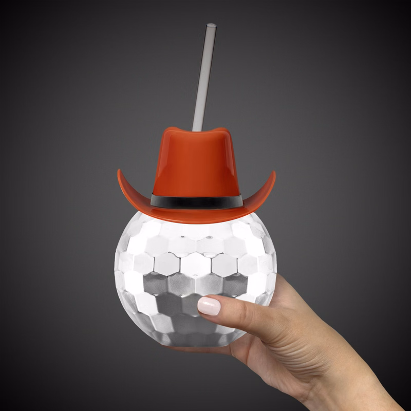 Disco Ball Cup - Silver with Brown Hat(hat not assembled)