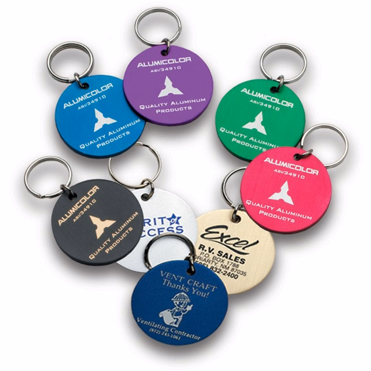 Large Round Aluminum Key Tag