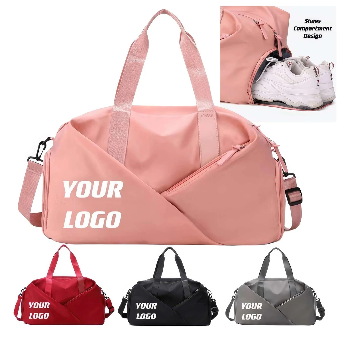 Sports Duffle Bag & Shoes Compartment & Wet Pocket 1