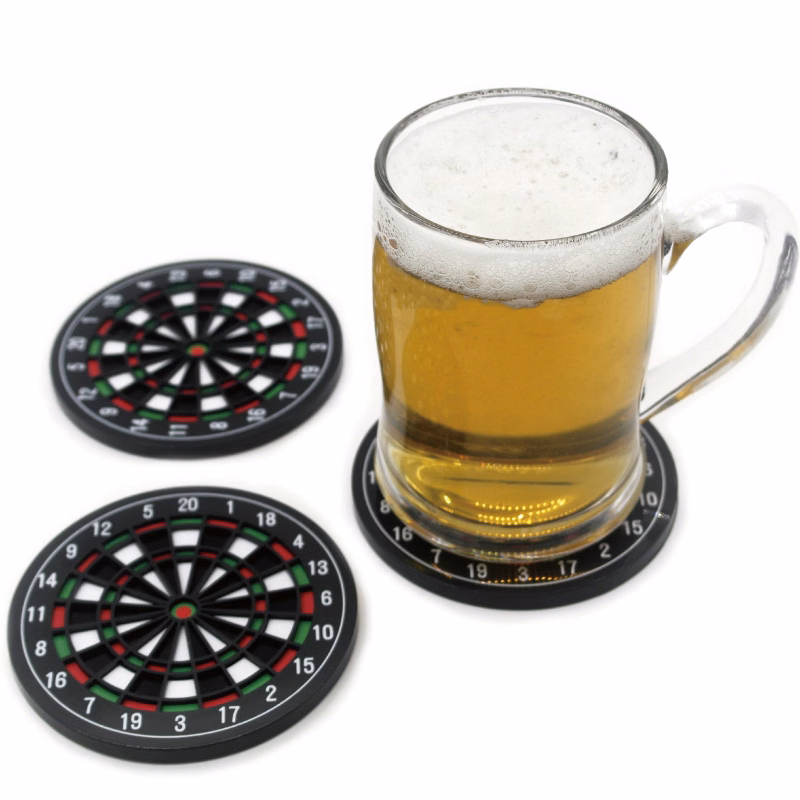 Dart plate coaster
