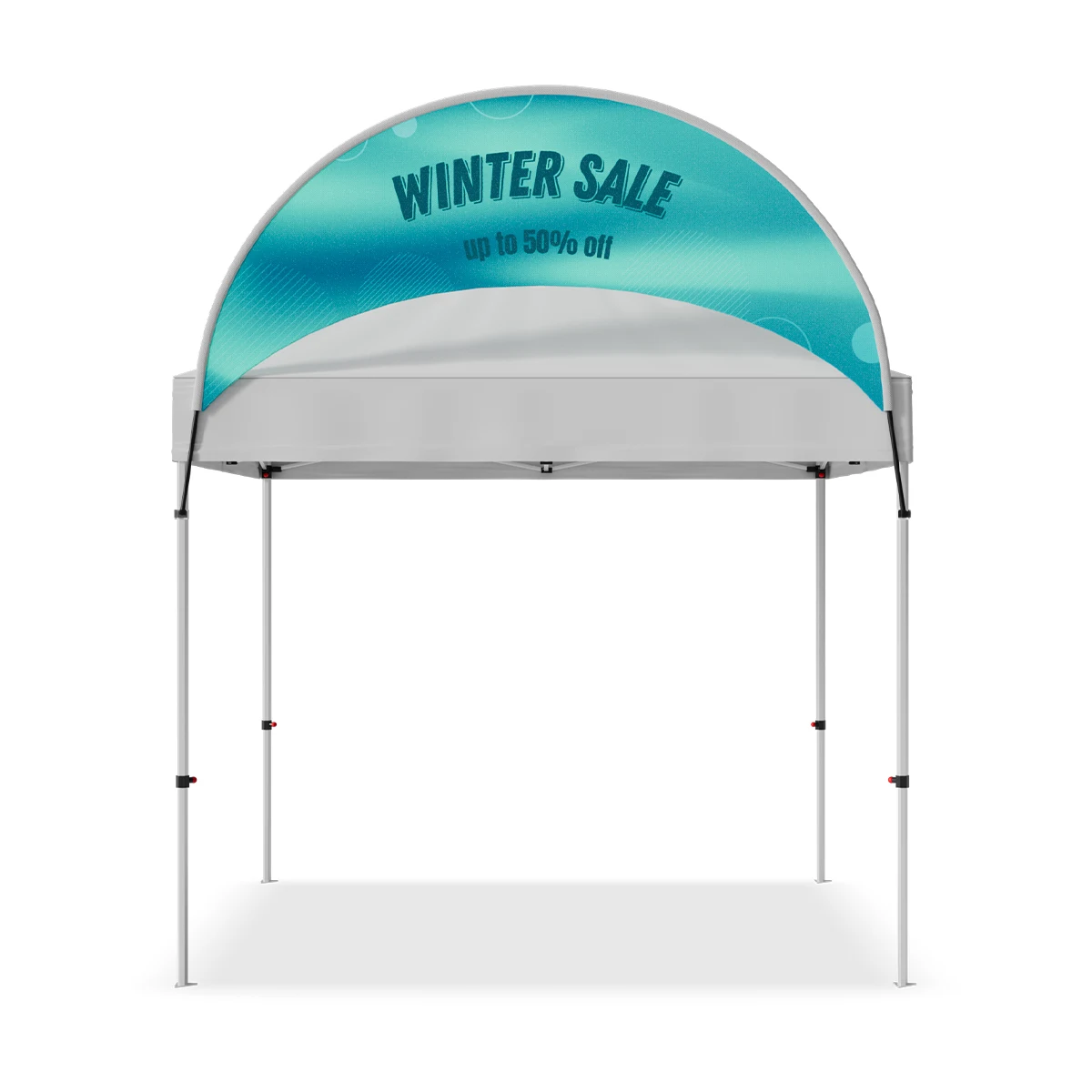 Curved Overhead Tent Banner for 10'x10' Tent 1
