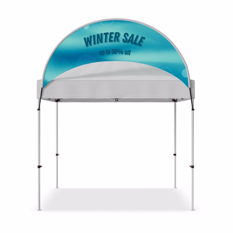 Curved Overhead Tent Banner for 10'x10' Tent