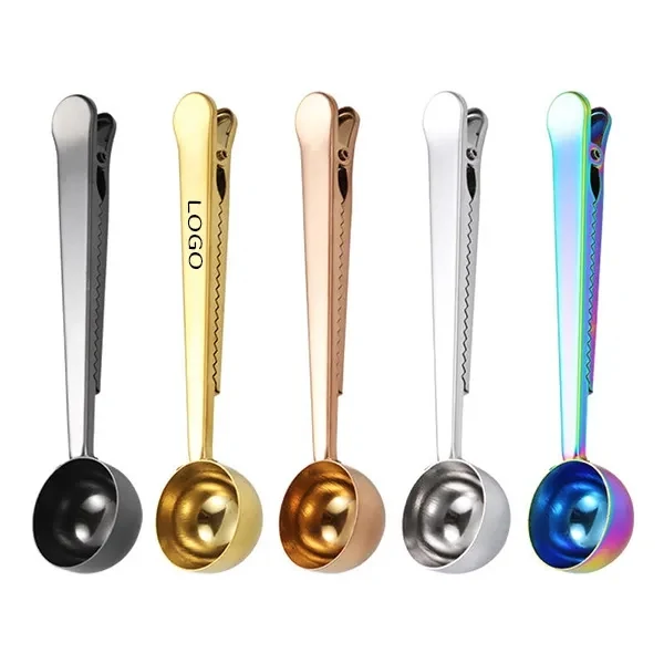 Stainless Steel Coffee Scoop Clip with 2-In-1 Dual Function 1