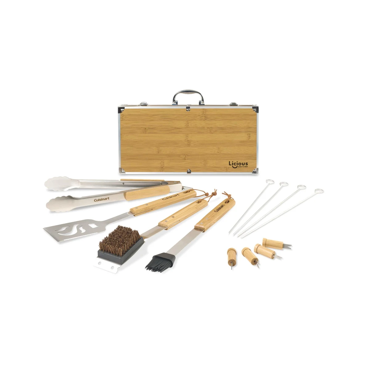 Cuisinart Outdoors® Bamboo 13 PC Grill Tool Set 1