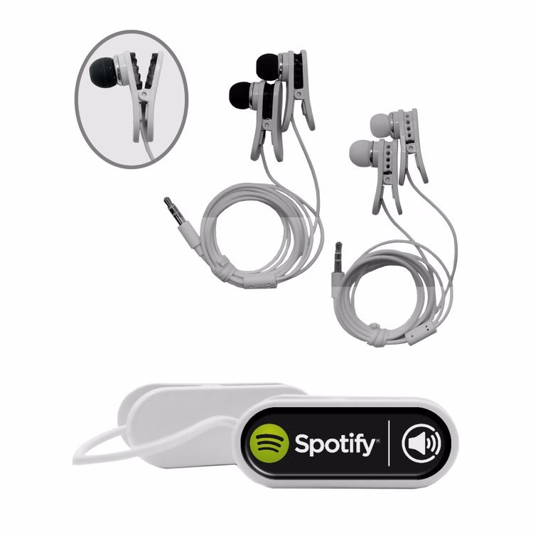 Ear Buds w/Clothing Clip-Full Color