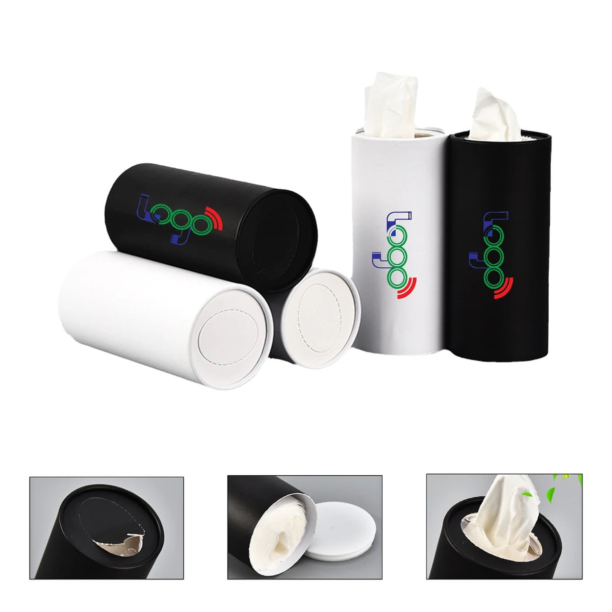 Paper Container Tube Round Napkin Holder 1