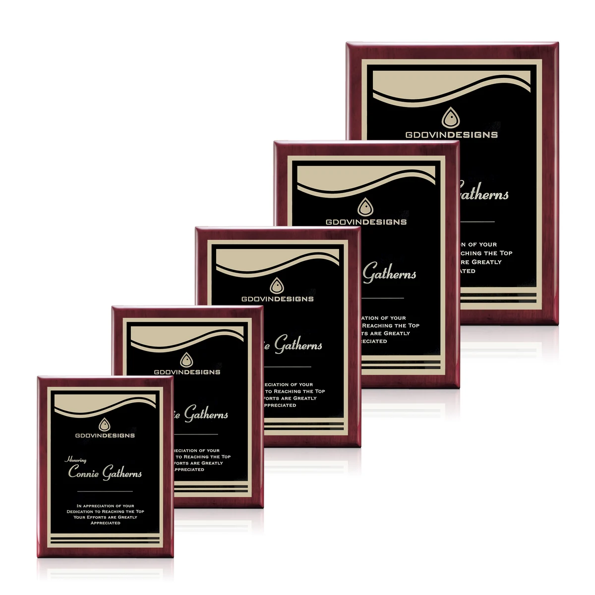 Oakleigh/Marietta Plaque - Rosewood/Black 1