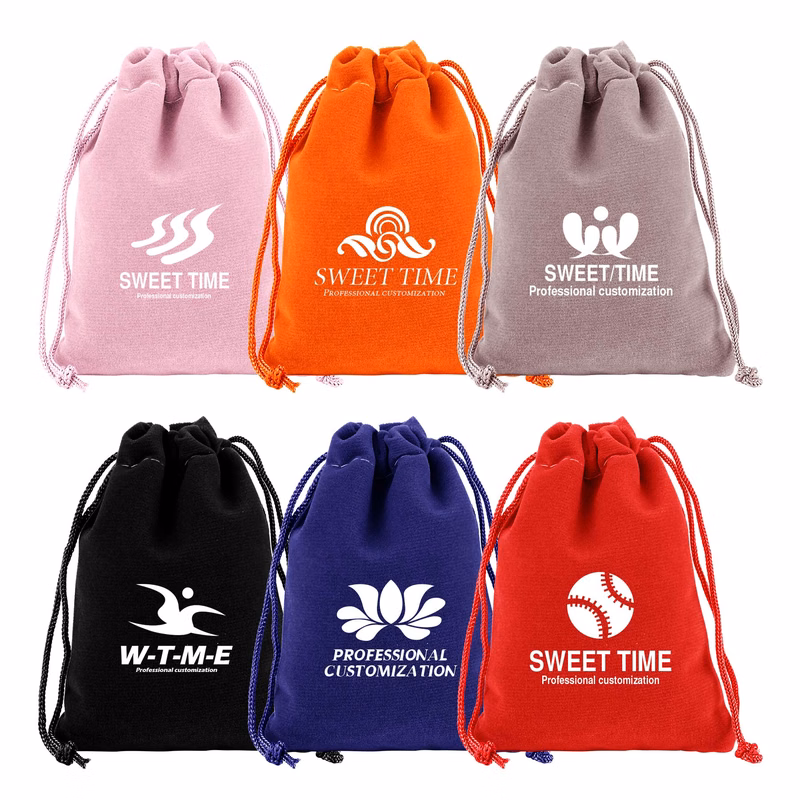 Flannel Drawstring Jewelry Storage Bag