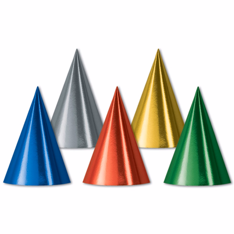 Foil Cone Hats