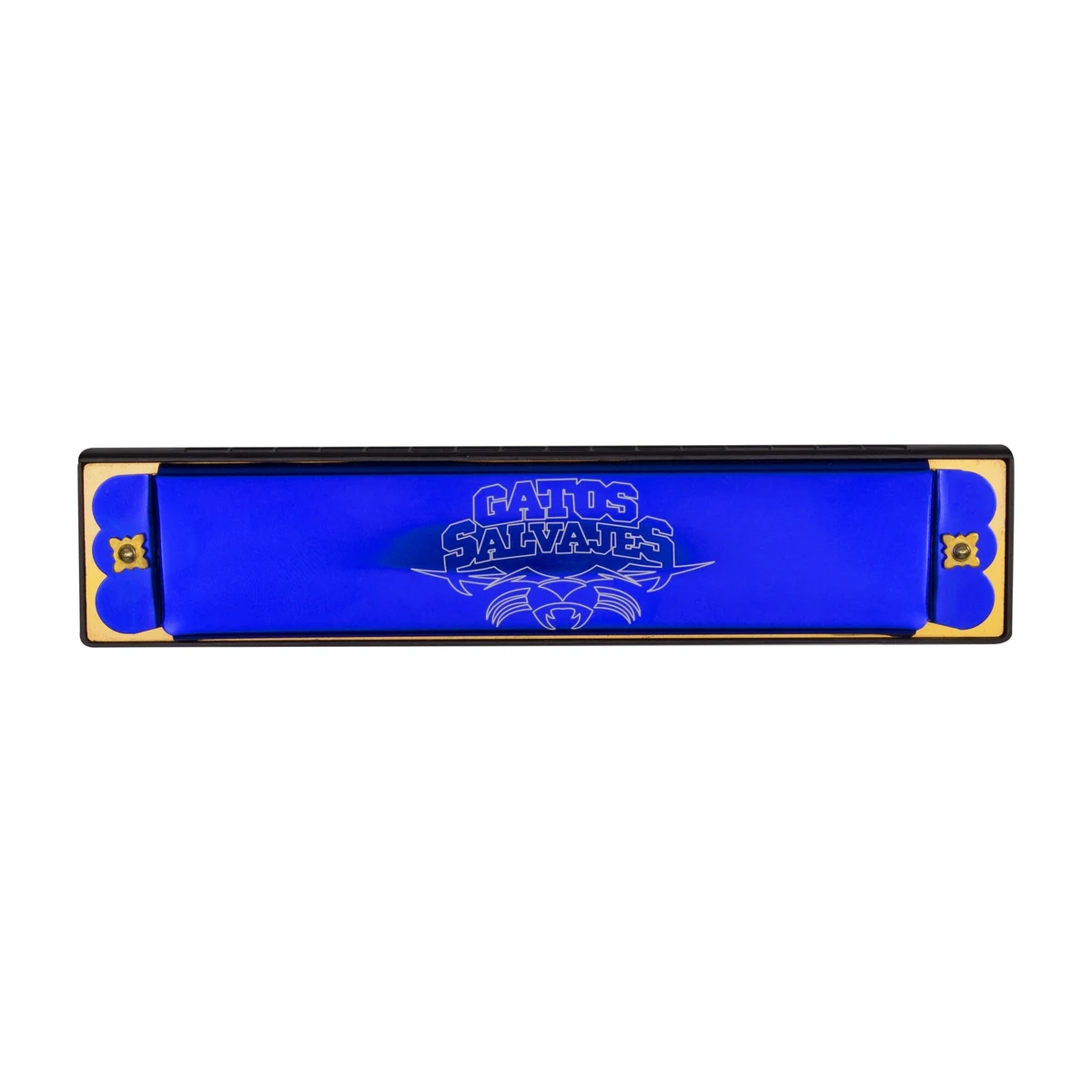 Blue Metal Harmonica(Laser Engraved) 1