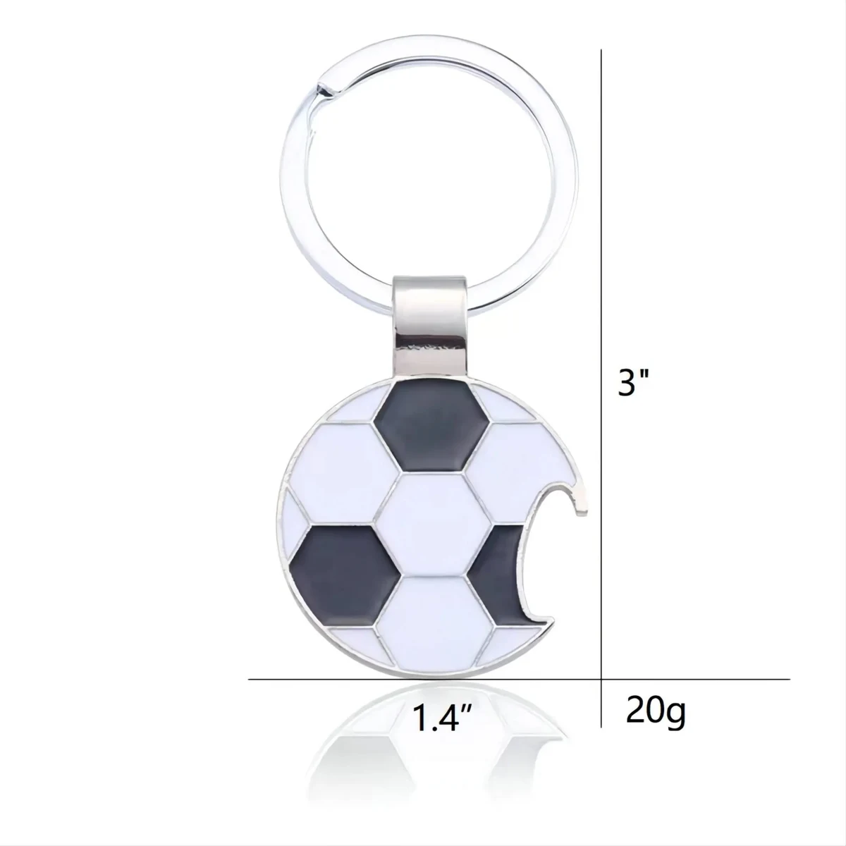 Full Color Zinc Alloy Football Keychain Bottle Opener 1