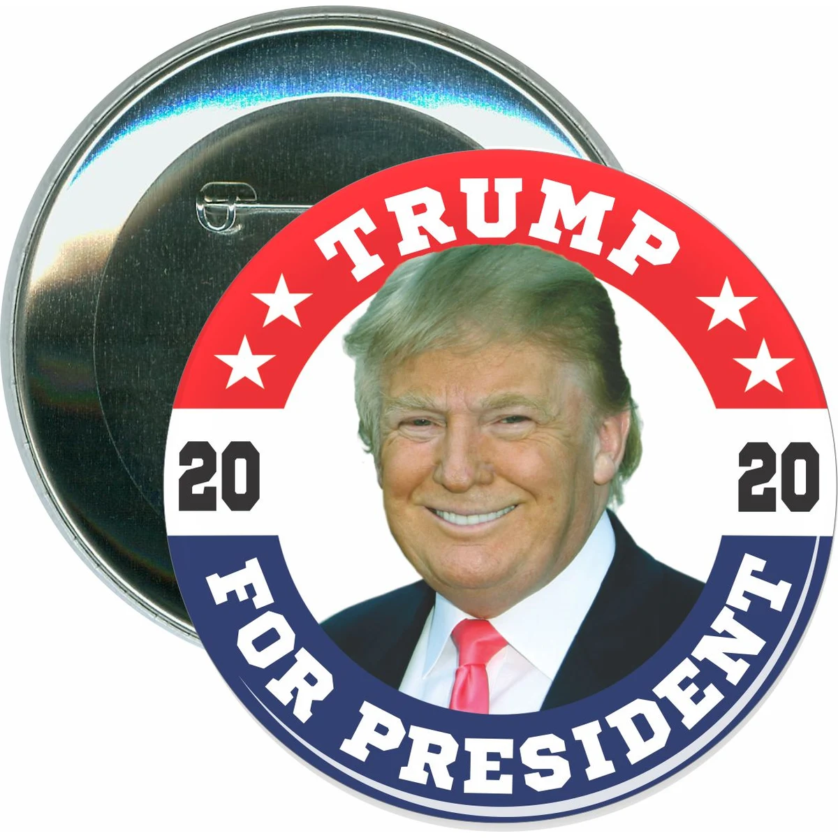 Trump 2020, Trump for President, Red White & Blue , Political Button 1
