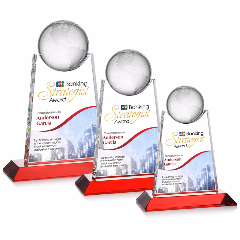 Netherford Globe VividPrint™ Award - Red
