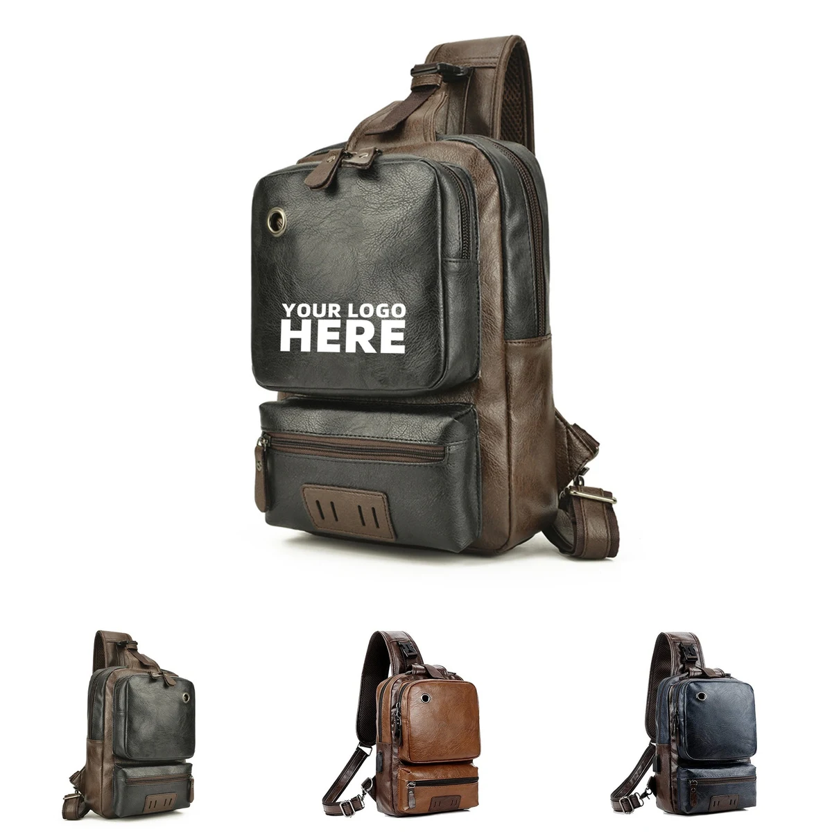 PU Leather Sling Backpack 1