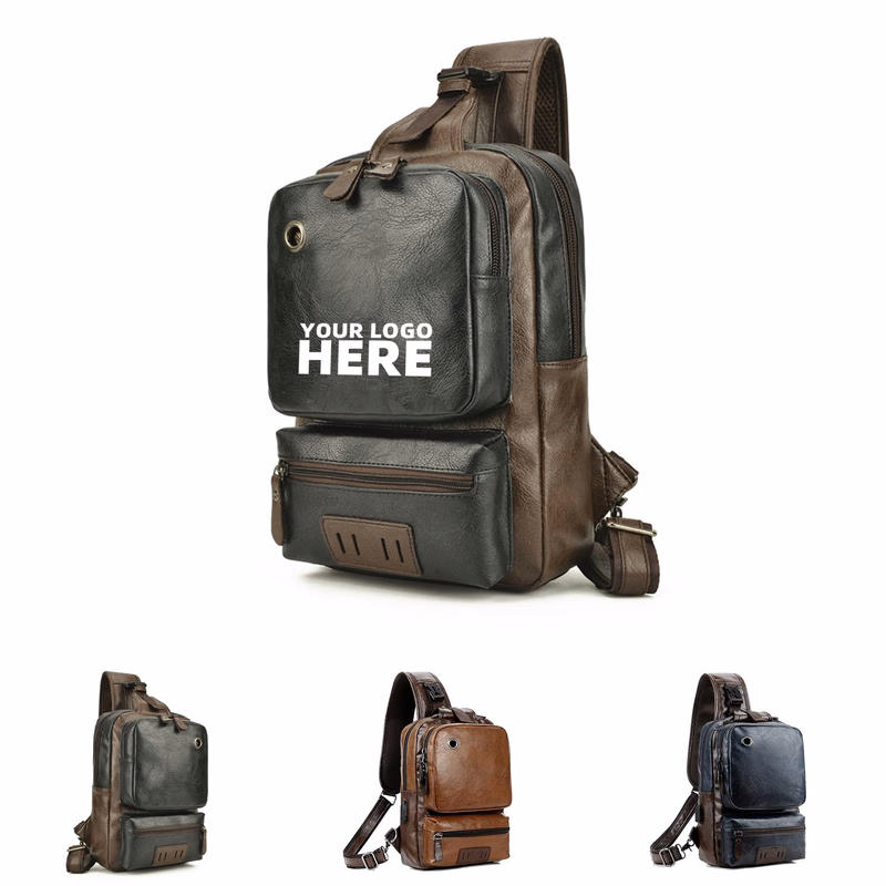 PU Leather Sling Backpack