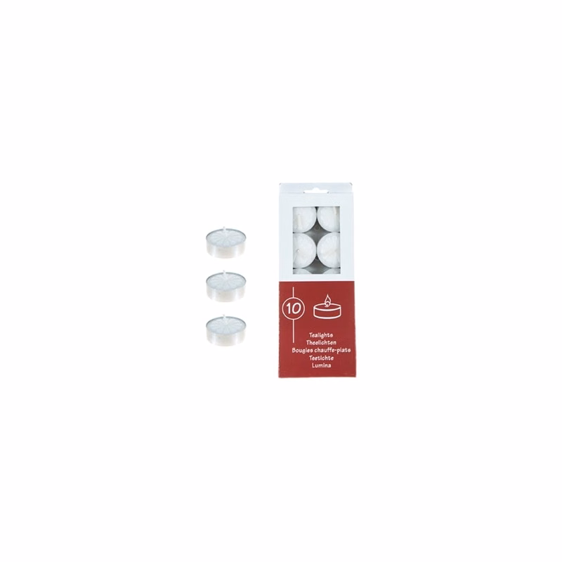 Bulk Unscented Tealight Candles - White 10 Count
