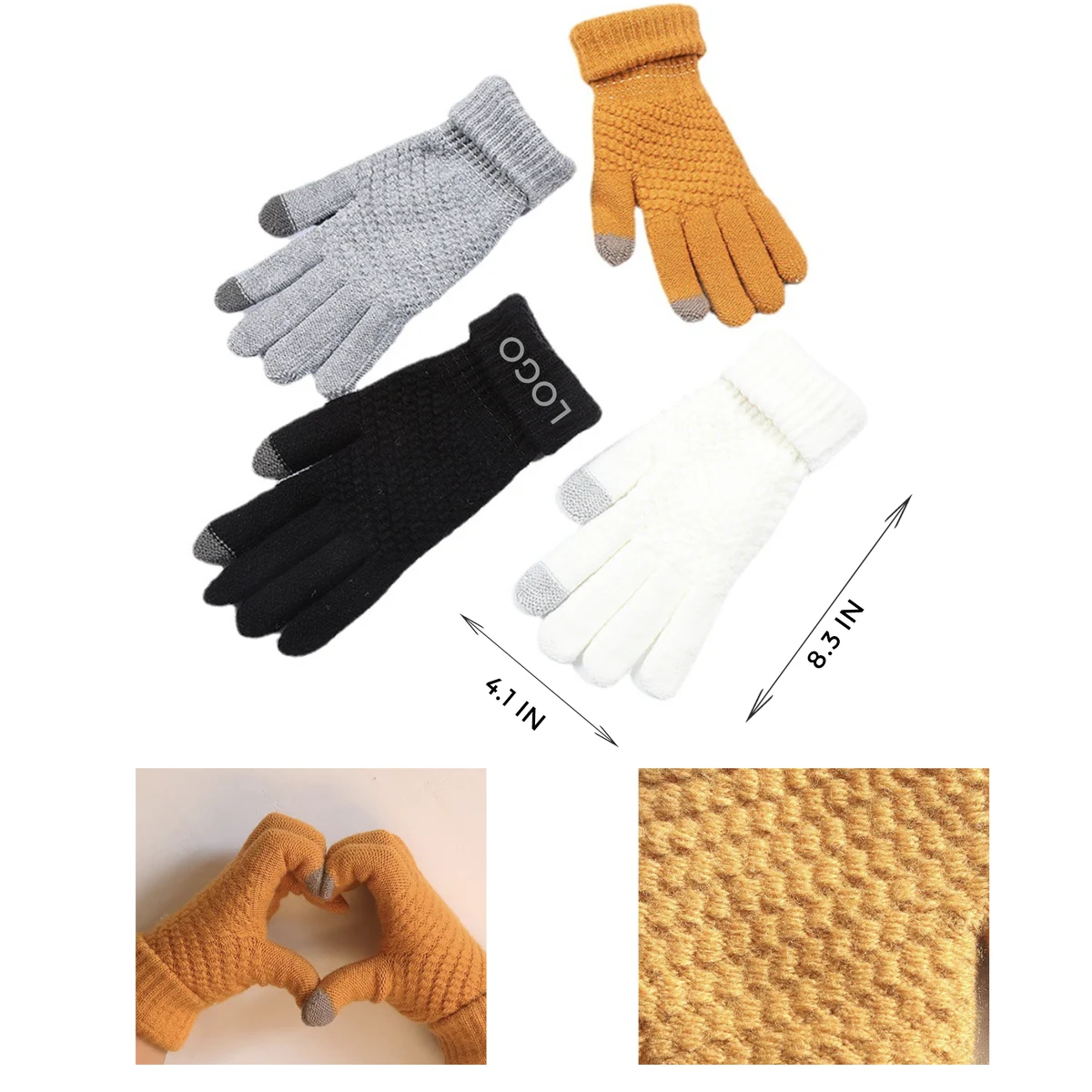 MOQ 10 PCS Warm - keeping Touchscreen Thermal Gloves 1