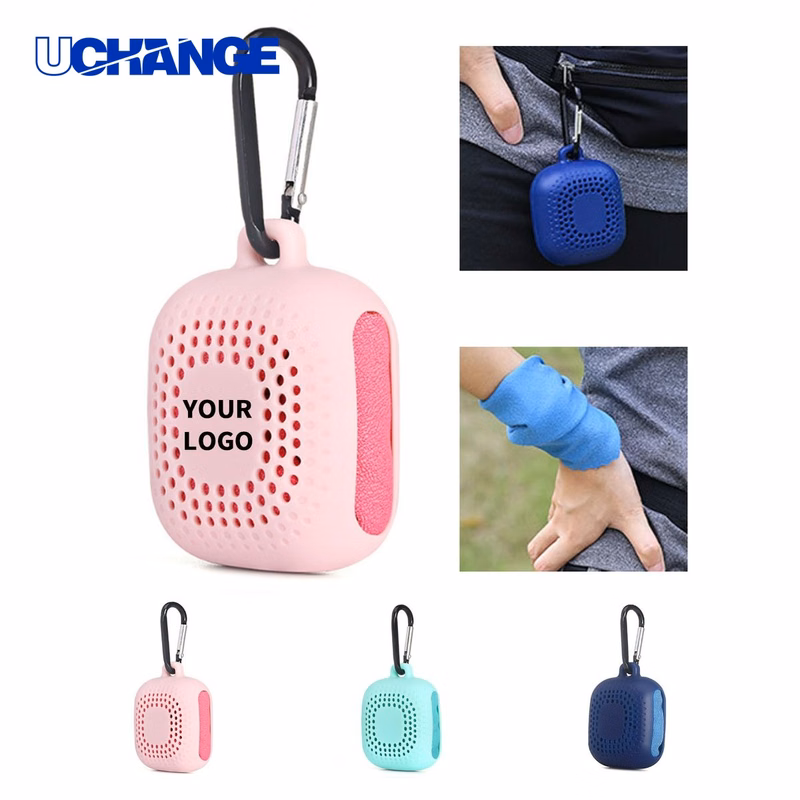 Polyester Cooling Towel with Silicone Case