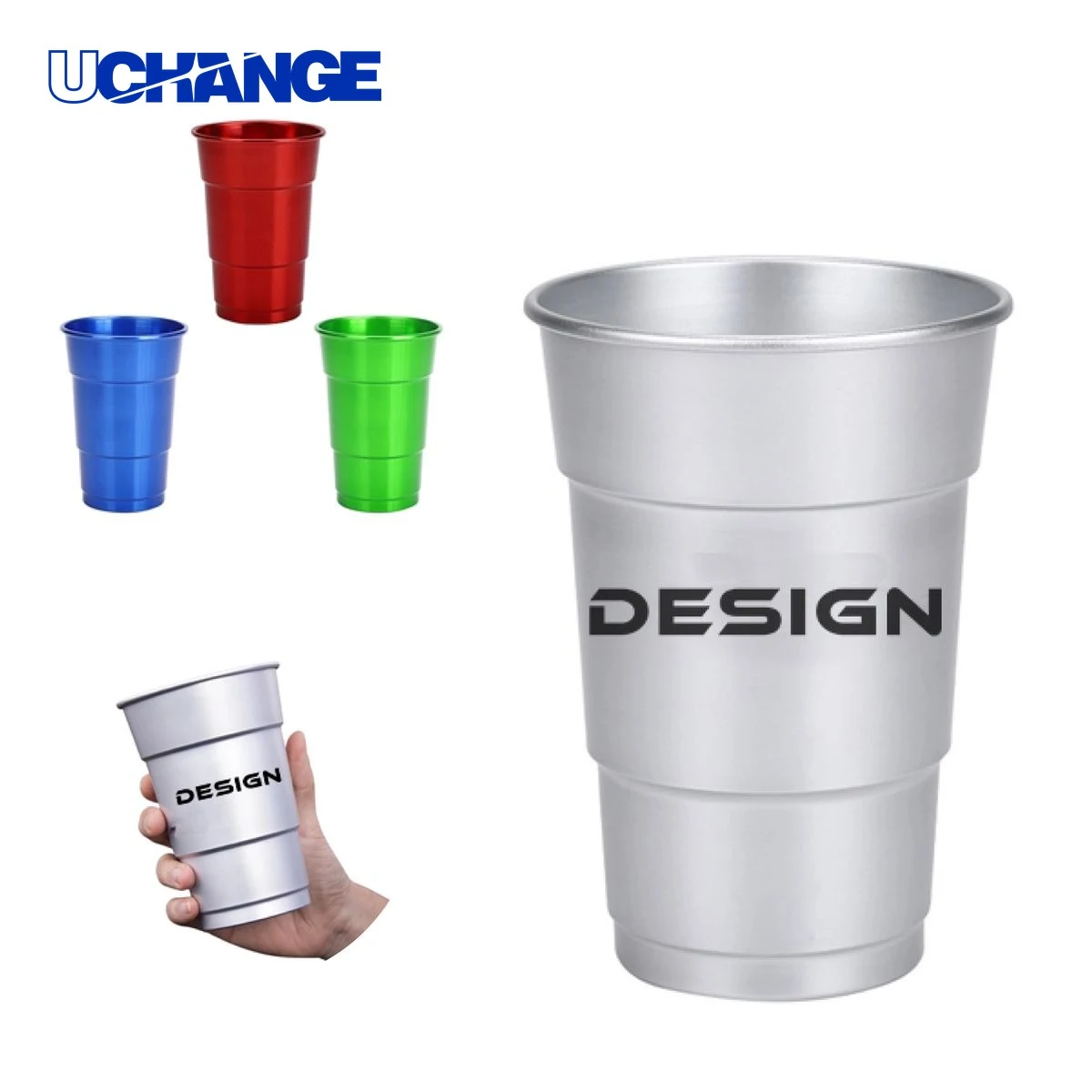 Promotional Reusable Aluminum Cup Container (17oz) 1