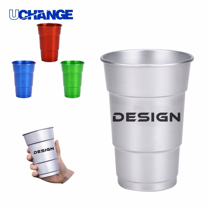 Promotional Reusable Aluminum Cup Container (17oz)