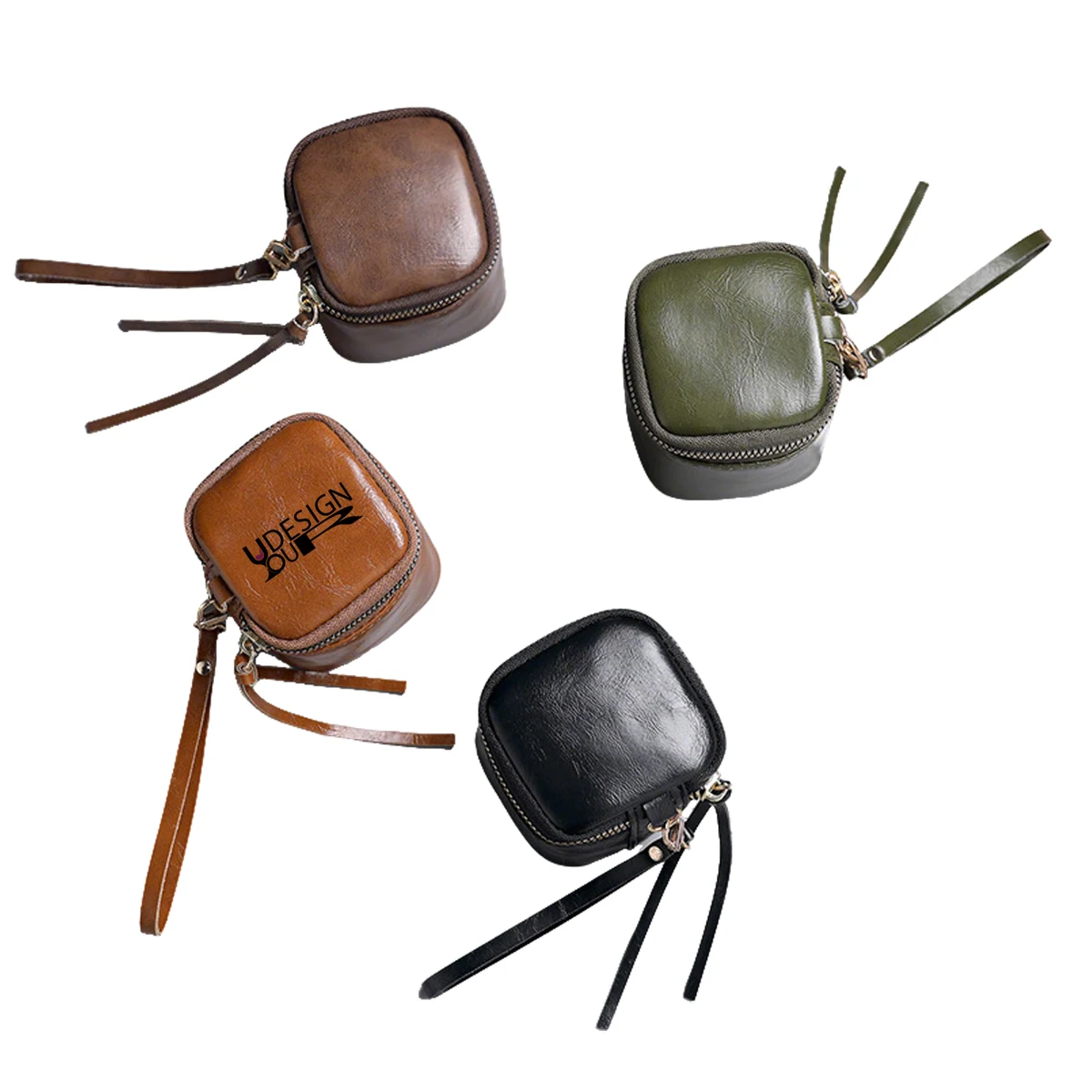 Handheld Mini Soft Leather Lipstick Coin Earphone Pouch 1