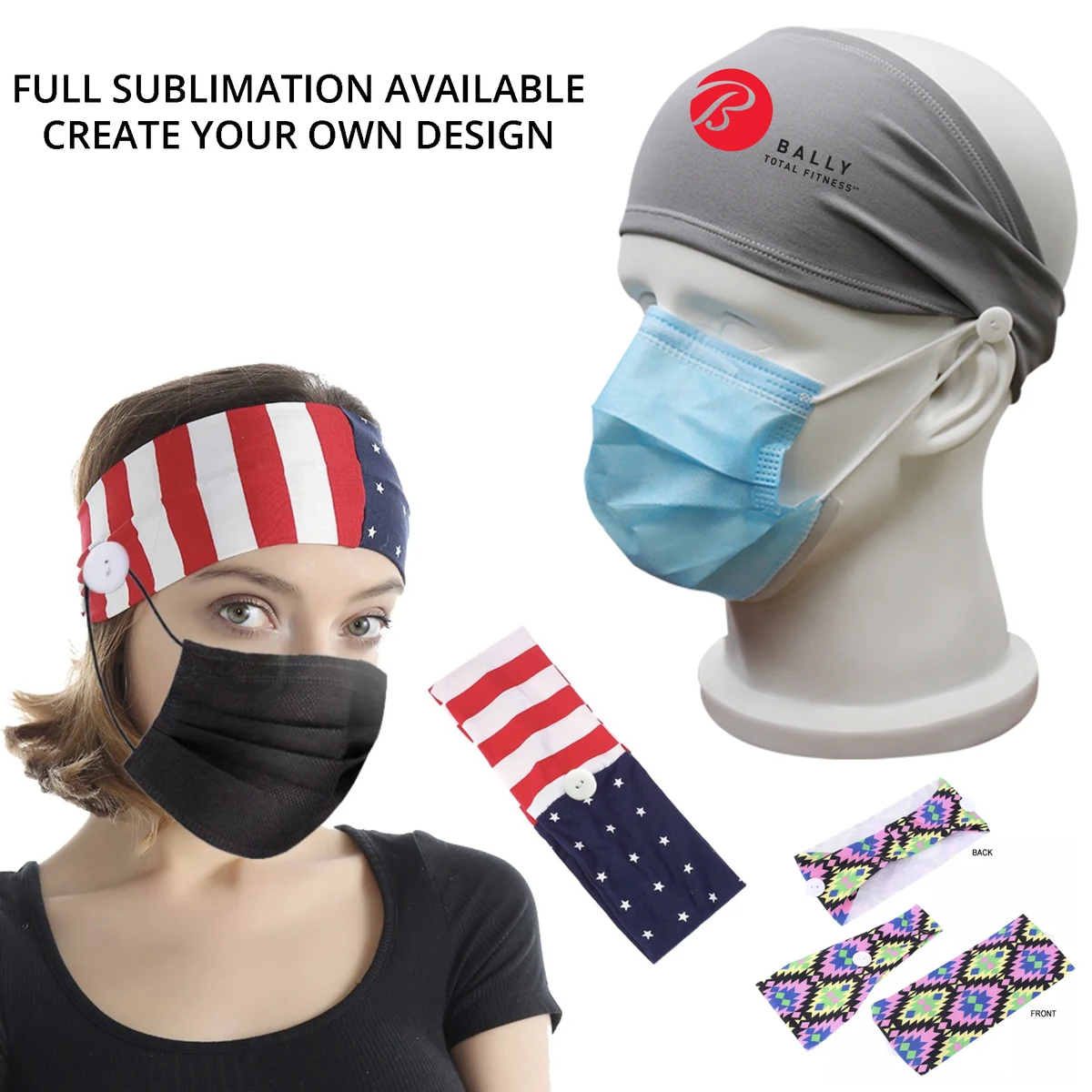 Customized Headband Mask Holder 1